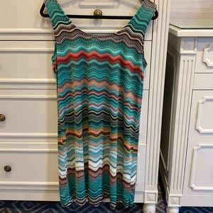Multicolored “missoni” print dress